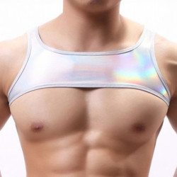 MenSexyWear Crop court BRIGHT Silver